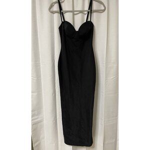 House Of Field Vintage Bodycon Pinup Black Dress S USA